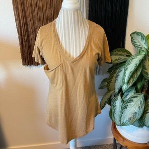 z supply mustard vneck